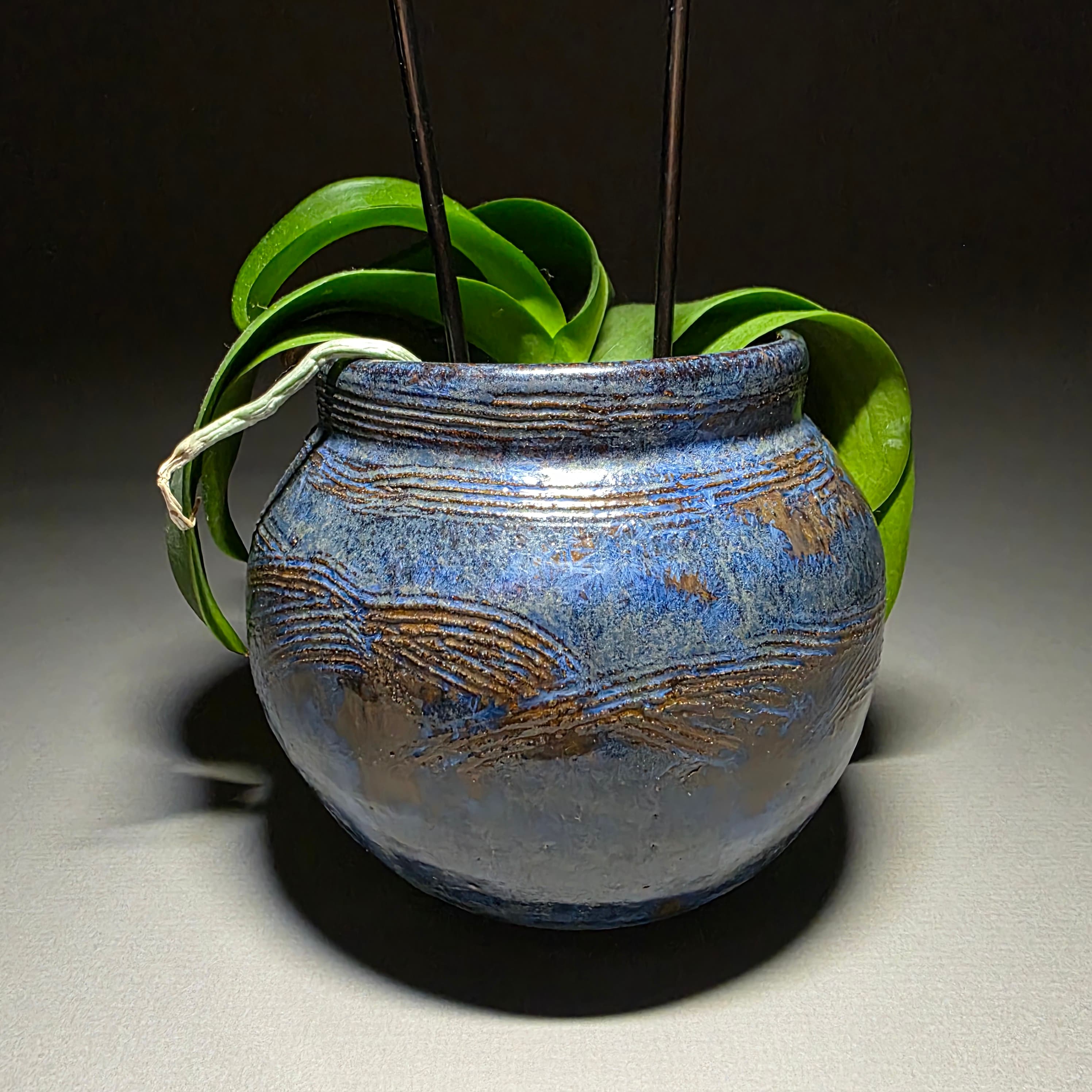 Blue crystalline vase - Image 3